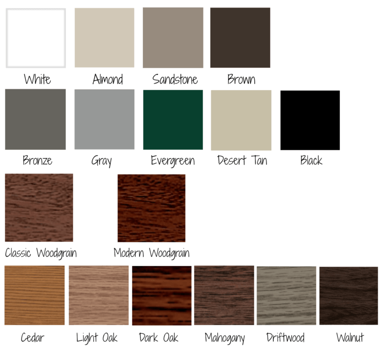 Clopay Garage Door Color Chart